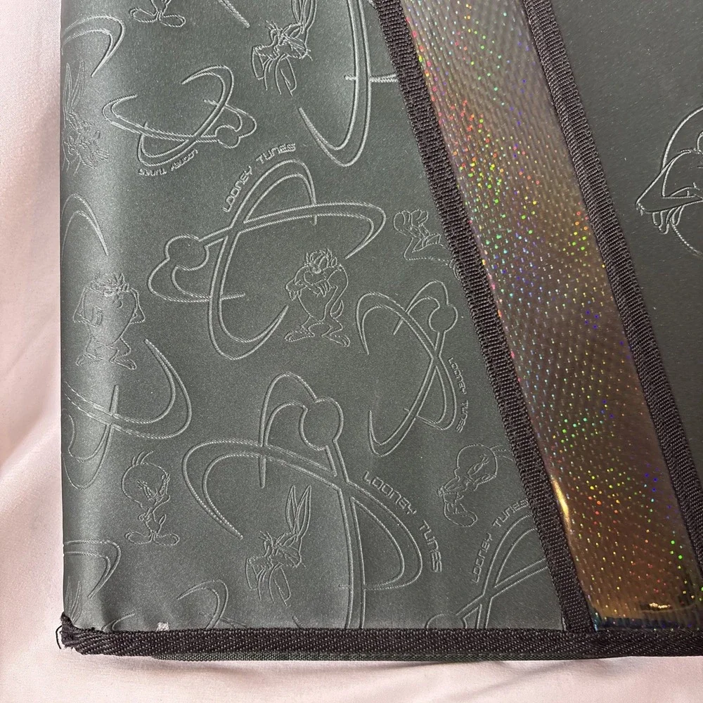 LOONEY TUNES Warner Bros 2000 PEN TAB Taz Devil 3 Pc Binder School Set Green Vtg